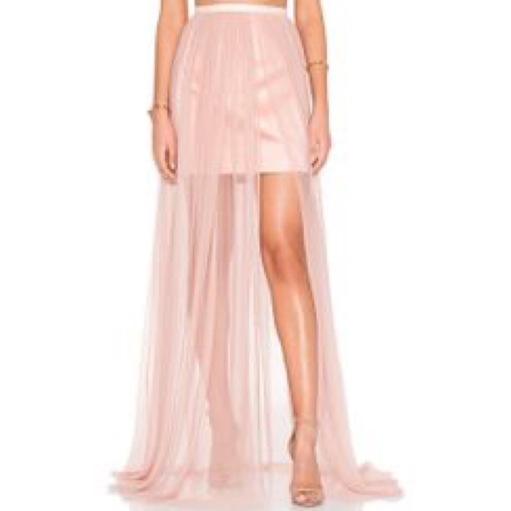 Keepsake White Lies Tulle Illusion Maxi Skirt